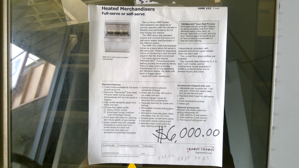 Henny Penny HMR-103 Heated Merchandiser