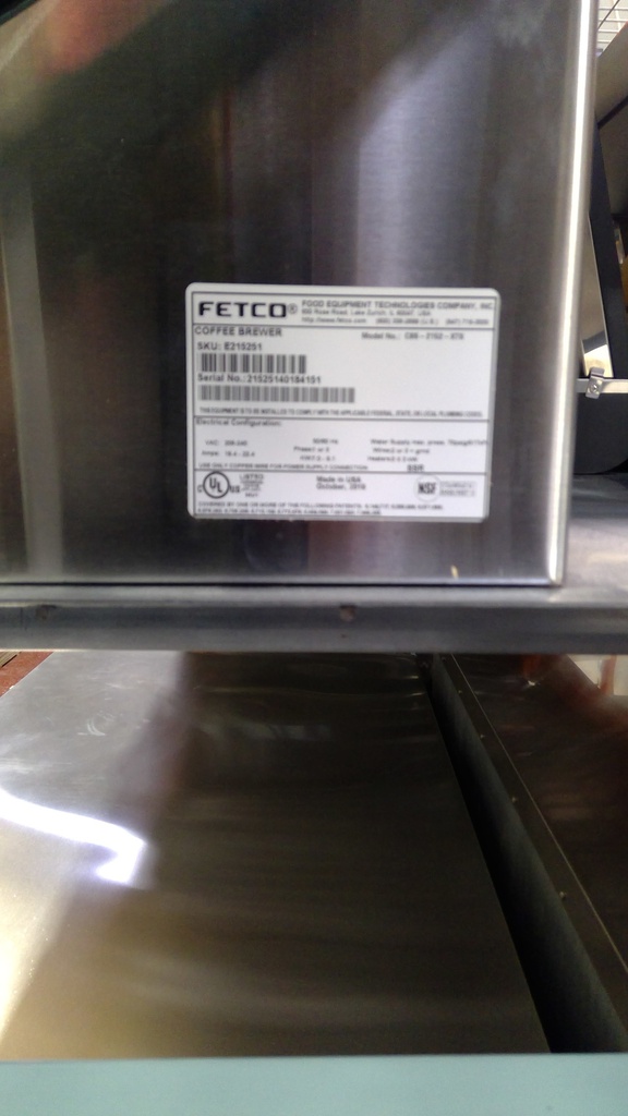 FETCO E215521 Stainless steel Double automatic coffee brewer