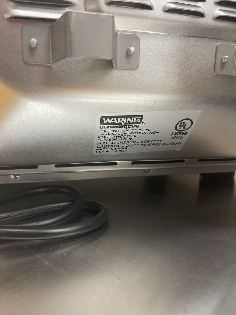 Waring WCO250X Commercial Convection Oven, countertop