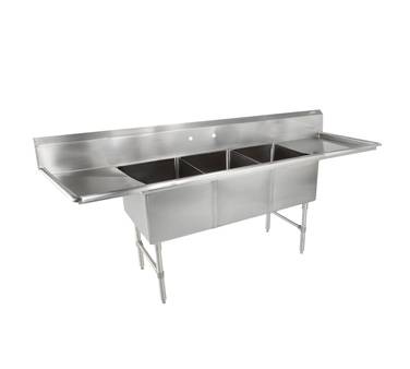 John Boos 3B18244-2D24 Three (3) Compartment Sink