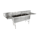 John Boos 3B18244-2D24 Three (3) Compartment Sink