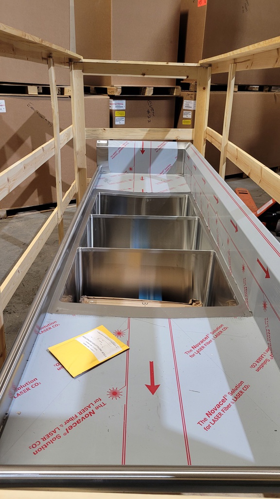 John Boos 3B18244-2D24 Three (3) Compartment Sink
