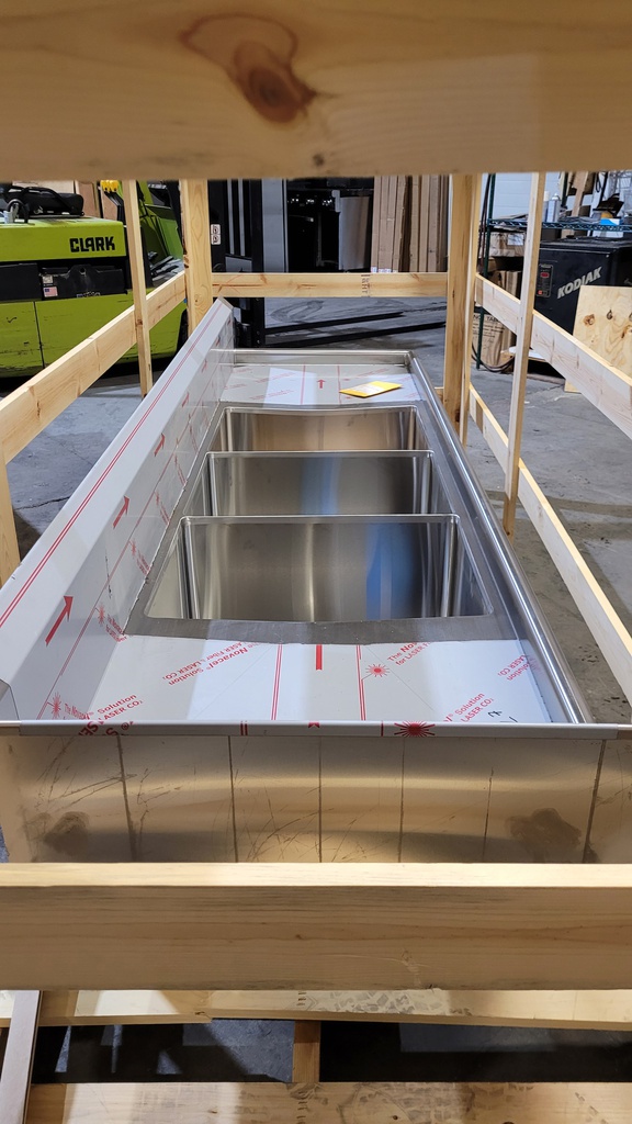John Boos 3B18244-2D24 Three (3) Compartment Sink