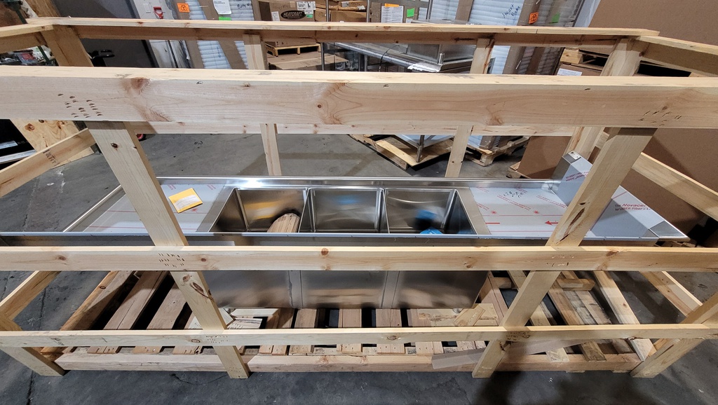 John Boos 3B18244-2D24 Three (3) Compartment Sink