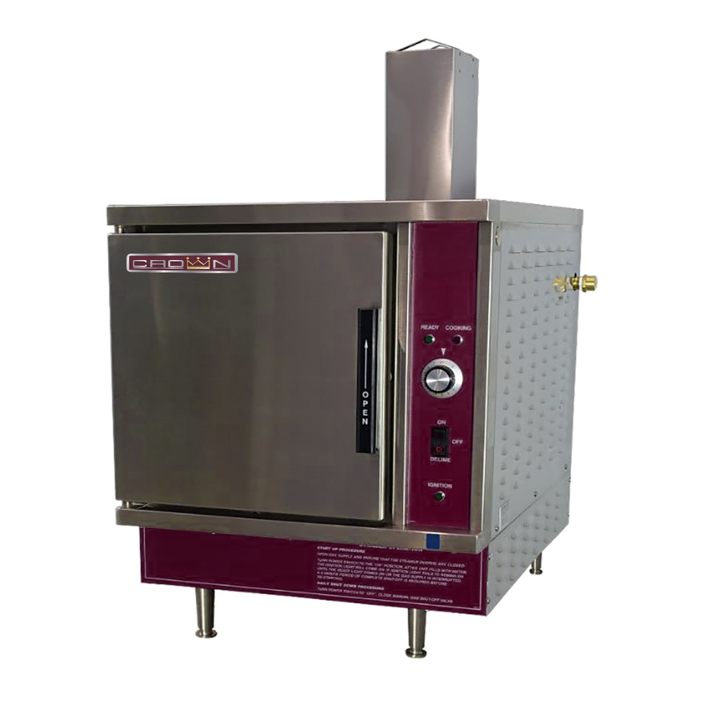 PROMOTION - CROWN SX-5G3 Gas Counter Steamer 5 Pan Capacity