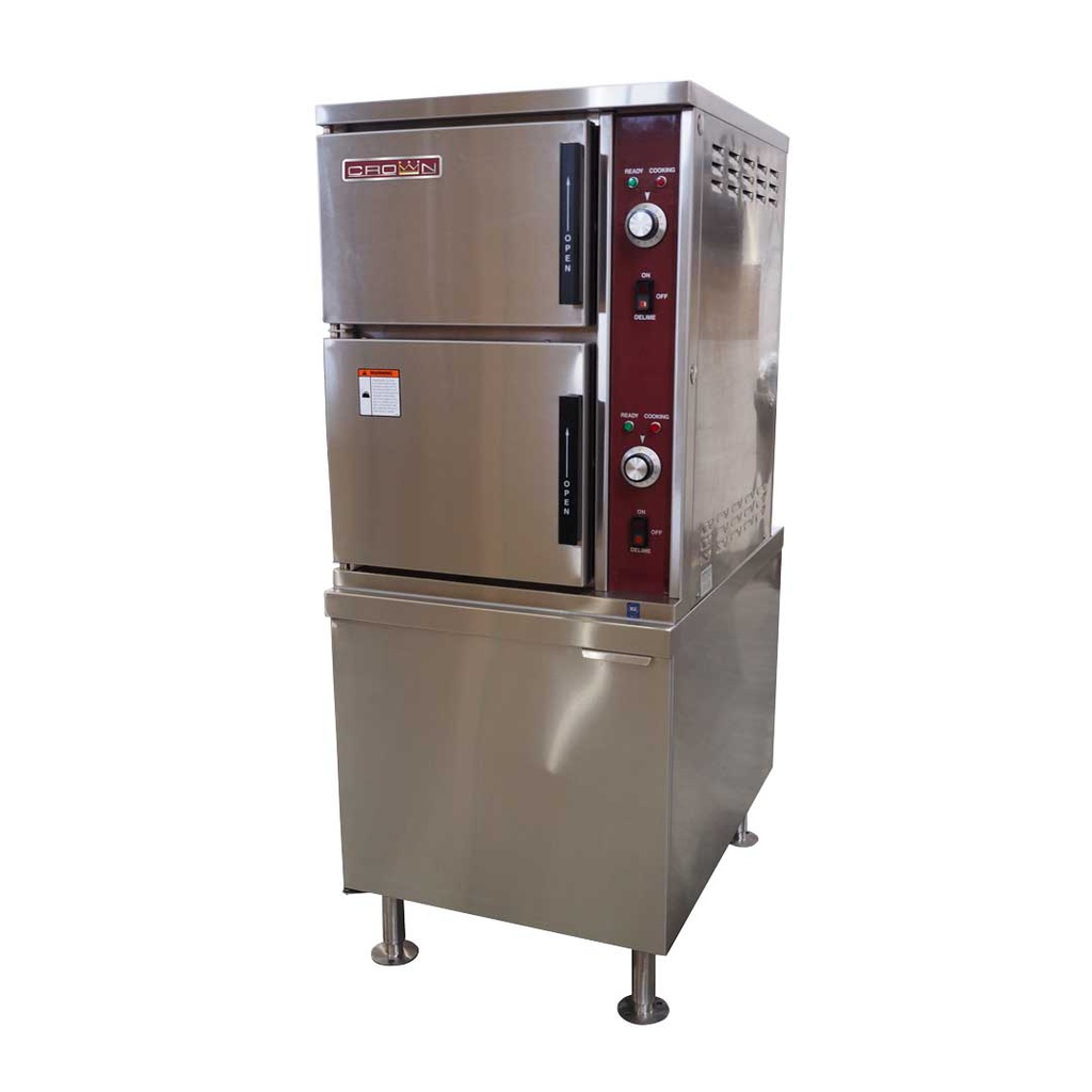 PROMOTION - CROWN SX-55EC Electric 2 Compartment Convection Steamer Cabinet