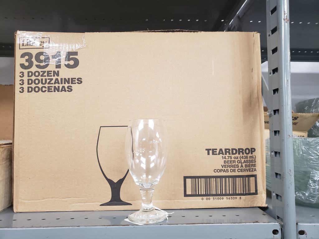 Libbey Glassware 3915 TEARDROP Beer Glass  14.75-ounce