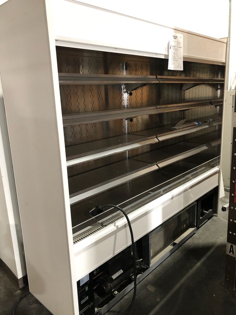 Structural Concepts B82 Open Air Refrigerated Merchandiser with 4 non-lighted metal shelves