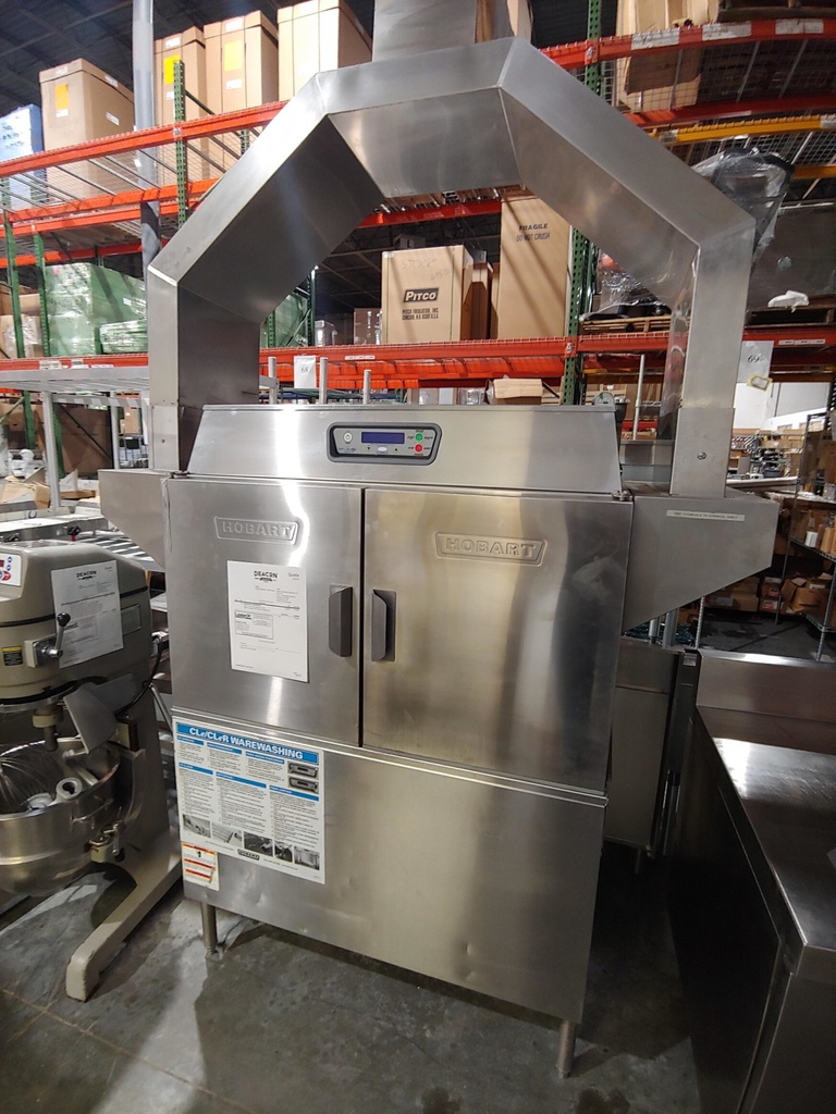 Hobart CCL44E Conveyor Dishwasher with pant leg duct, left to right operation
