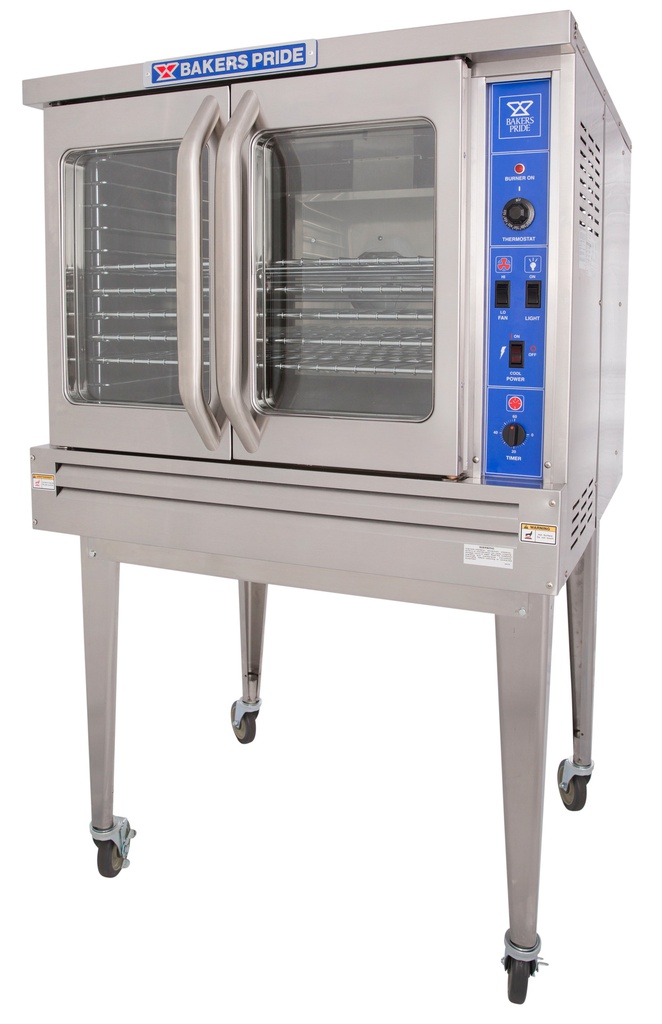 BAKERS PRIDE BPCV-G1 Convection Oven - Single Oven, 2 Windows with Buzzer, NAT gas
