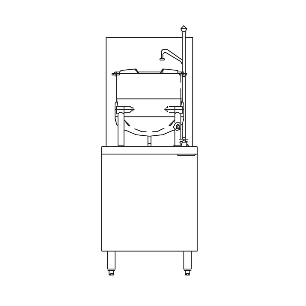 CROWN GMT-6 Direct Steam Kettle on Gas Boiler Base 6 Gallon