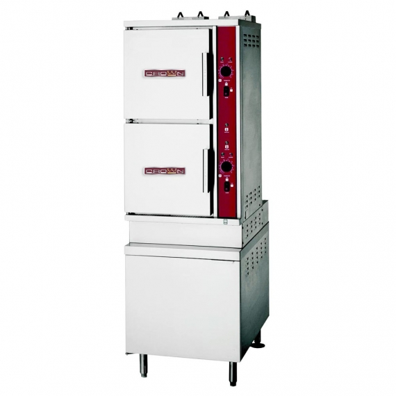 PROMOTION - CROWN GSX-10HE Gas Convection Steamer High Efficiency 2 5-pan Compartments