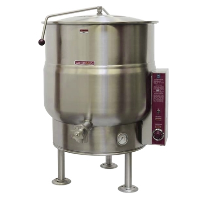 PROMOTION - CROWN EL-40 Stationary 40 Gallon 2/3 Jacket Steam Kettle 
