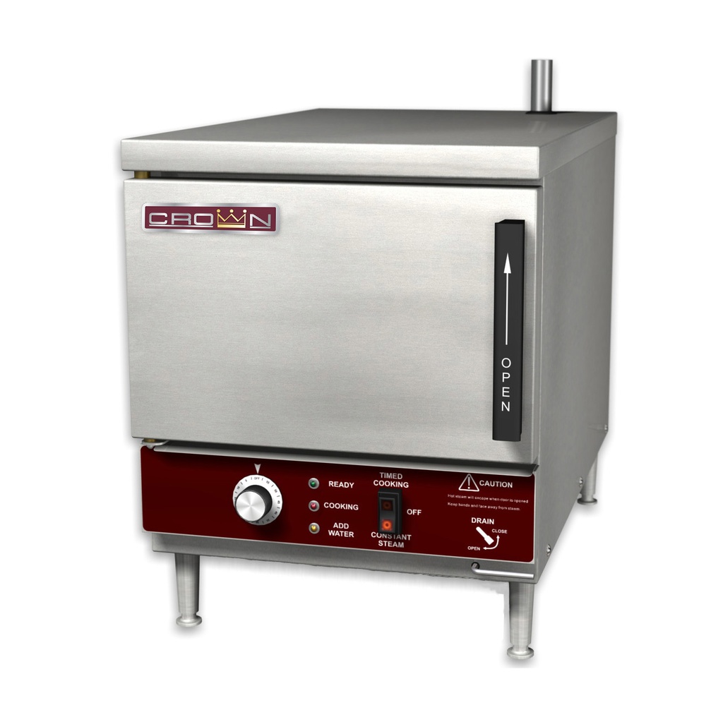 PROMOTION - CROWN EPXN-5 Countertop Boiler-Free Convection Steamer 5 Pan