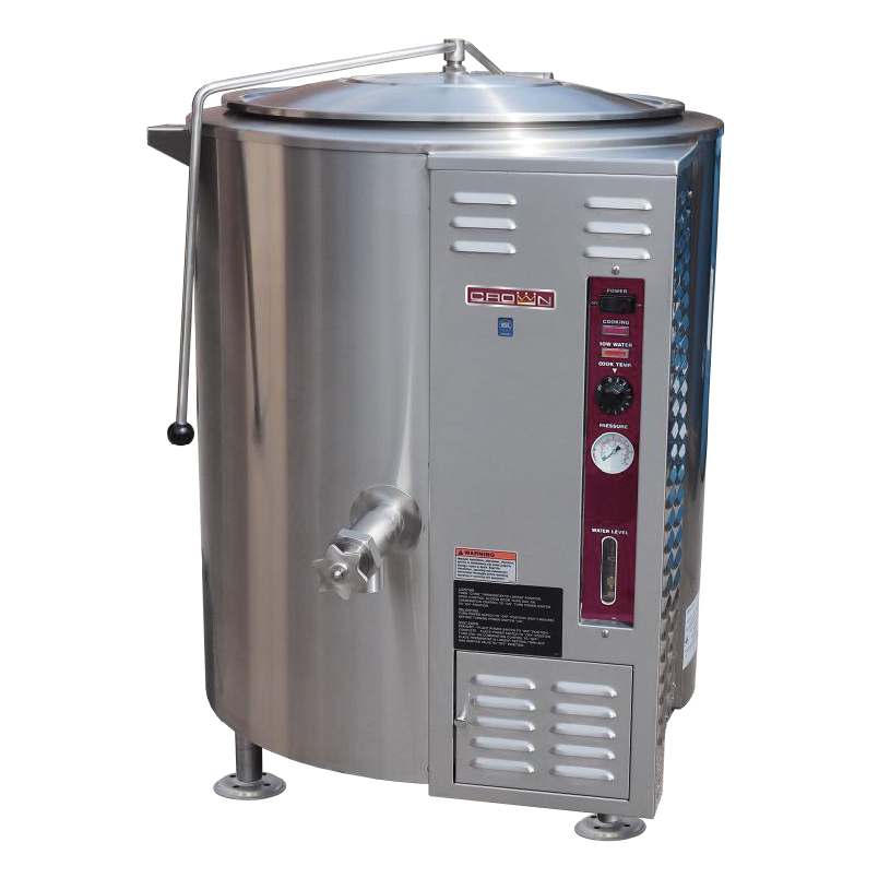 PROMOTION - CROWN GL-40E Gas Steam Kettle Stationary 40 Gallon
